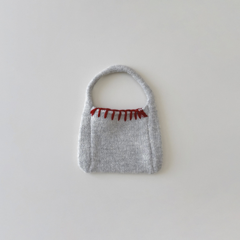 Geantă de mână pentru copii, tricotată - stil coreean, design urban minimalist, pentru vârsta 3–12 ani, cu spațiu de depozitare