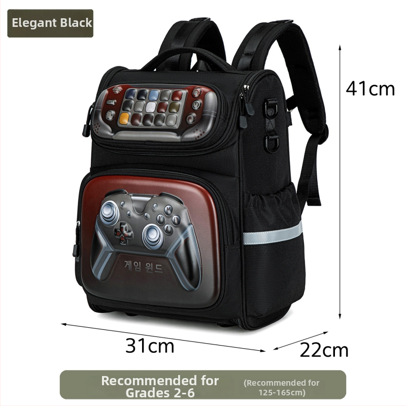 Rucsac școlar cu design camuflaj, din Oxford, impermeabil și ușor, protecție a coloanei