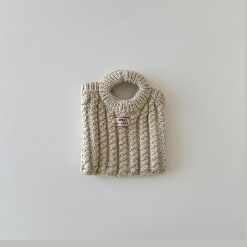 Qiannan geantă pentru copii, tricotată, cu mâner de mână, toamnă–iarnă, model nou, pentru fete, stil urban minimalist; Material: tricot; Căptușeală: tricotată; Model: uniform