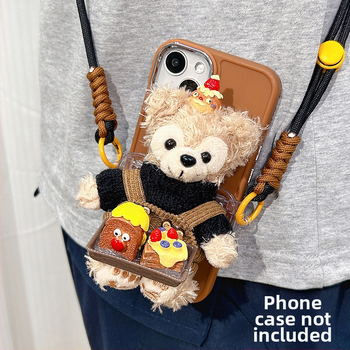 Αξεσουάρ κινητού με γούνα: πίσω κλιπ, λουρί crossbody, καθολικό λαιμό, φορητή βάση – στυλ καρτούν, Χειμώνας 2024