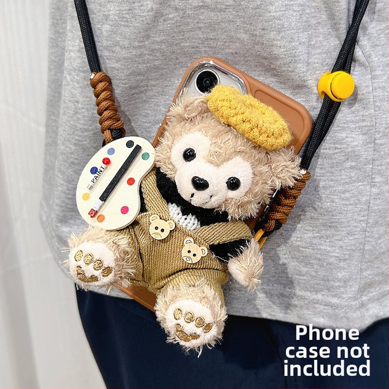 Αξεσουάρ κινητού με γούνα: πίσω κλιπ, λουρί crossbody, καθολικό λαιμό, φορητή βάση – στυλ καρτούν, Χειμώνας 2024