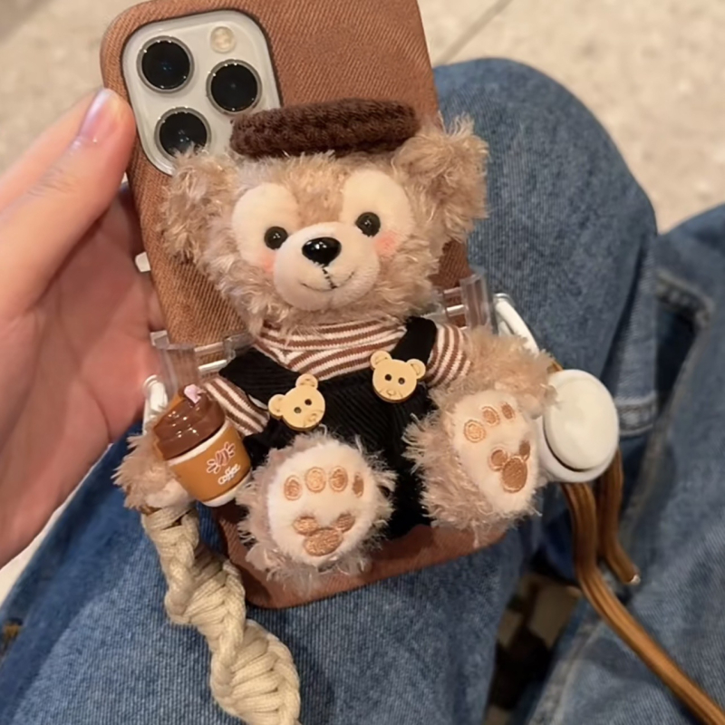 Αξεσουάρ κινητού με γούνα: πίσω κλιπ, λουρί crossbody, καθολικό λαιμό, φορητή βάση – στυλ καρτούν, Χειμώνας 2024