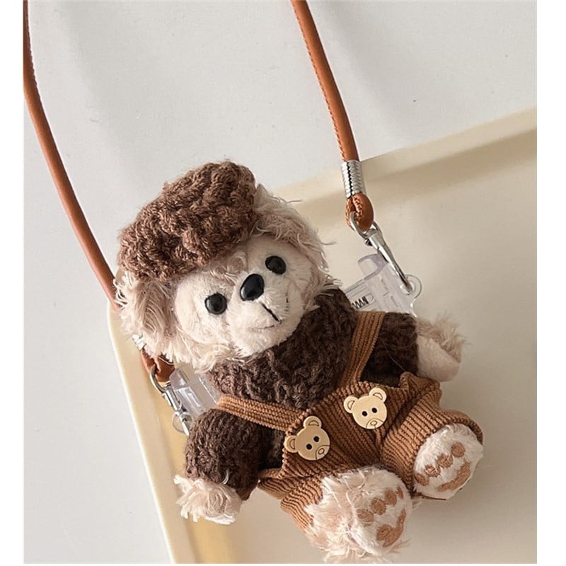 Αξεσουάρ κινητού με γούνα: πίσω κλιπ, λουρί crossbody, καθολικό λαιμό, φορητή βάση – στυλ καρτούν, Χειμώνας 2024