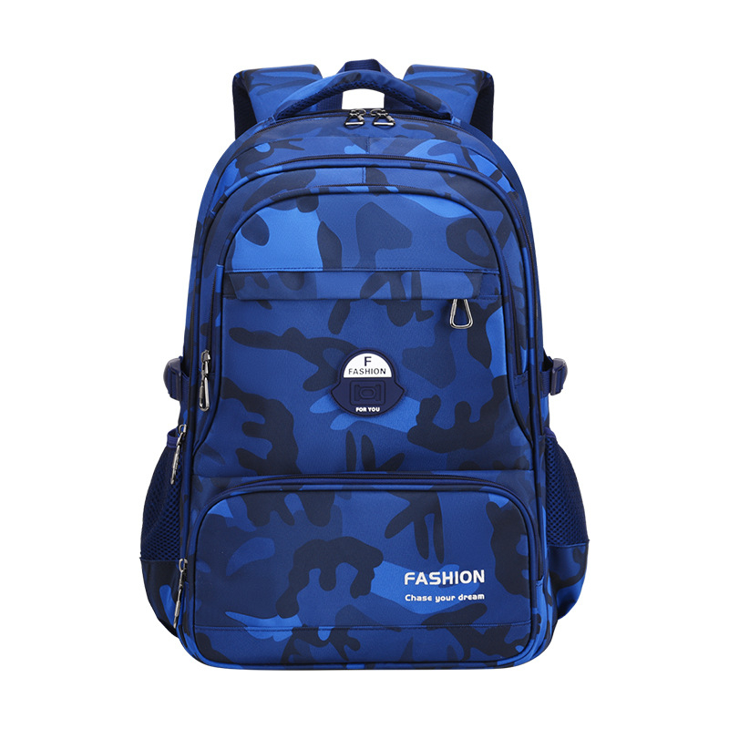 Školski ruksak, Oxford tkanina, prozračan i vodootporan, ultra lagan, otporan na habanje, funkcija smanjenja težine, zakrivljene naramenice, podstava od najlona, za 1.–9. razred