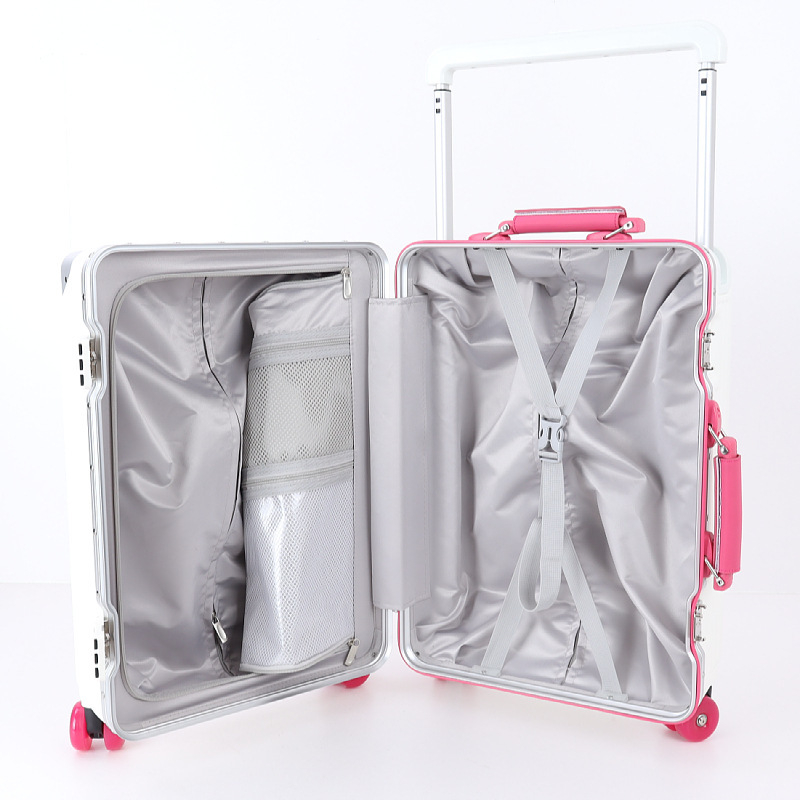 Putni kovčeg s aluminijskim okvirom i širokom ručkom, TSA kombinirano zaključavanje, univerzalni kotači, podstava od poliestera