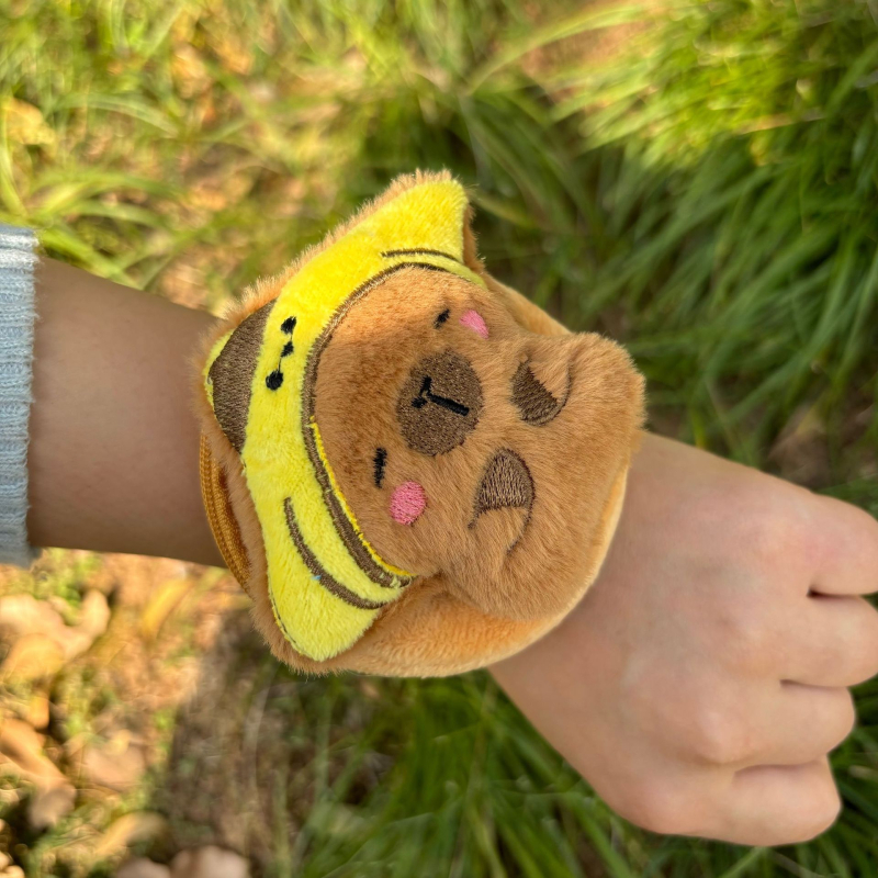 Плюшено портмоне за монети с пръстен за щипка, унисекс, за деца, образ на капибара