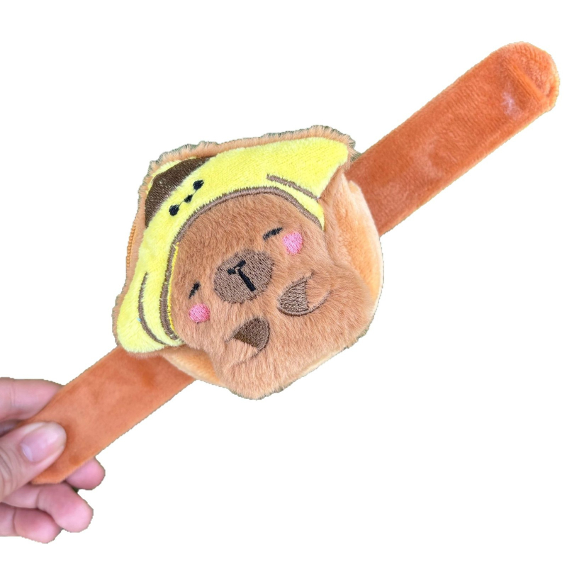 Плюшено портмоне за монети с пръстен за щипка, унисекс, за деца, образ на капибара