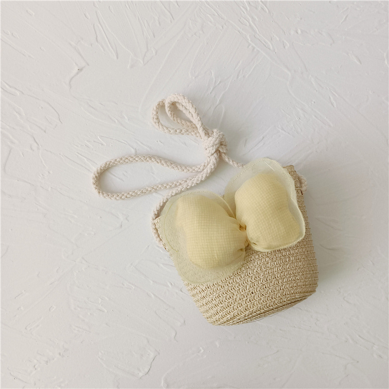 Geantă de paie pentru fete, cu imprimeu floral, respirabilă și ultraușoară, pentru utilizare zilnică