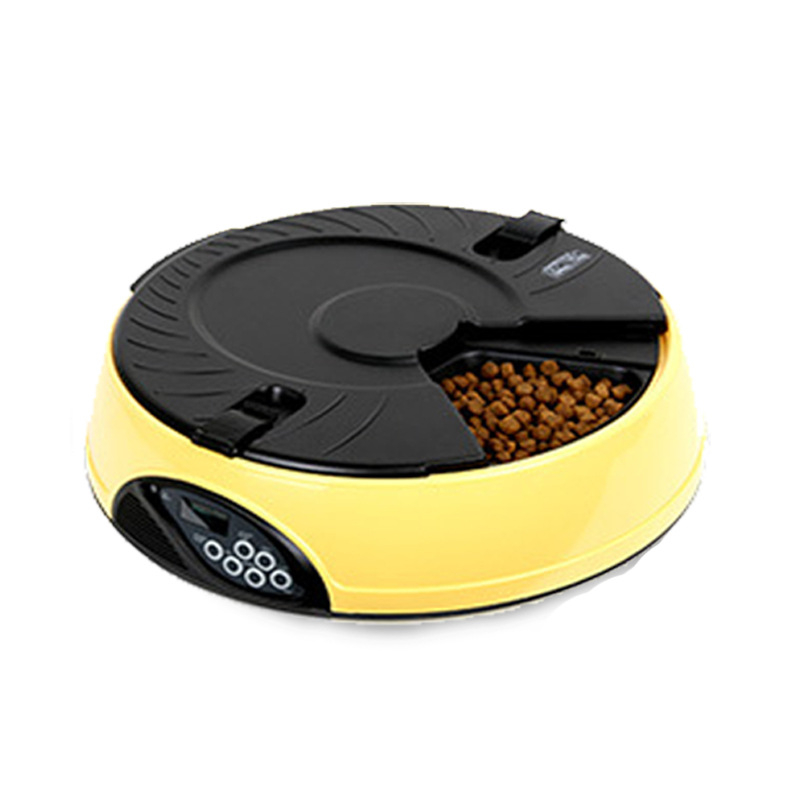 Автоматичен подавач за храна за домашни любимци – 6 хранения, таймер, разглобяем Pf-18, подходящ за кучета и котки