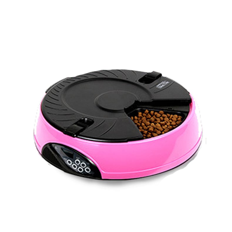 Автоматичен подавач за храна за домашни любимци – 6 хранения, таймер, разглобяем Pf-18, подходящ за кучета и котки