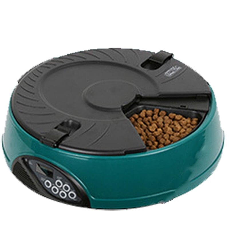 Автоматичен подавач за храна за домашни любимци – 6 хранения, таймер, разглобяем Pf-18, подходящ за кучета и котки
