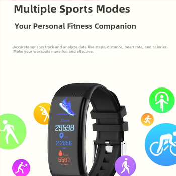 C5Plus sporta viedā aproce ar sirdsdarbības ātruma mērīšanu, asinsspiedienu, skābekļa līmeni asinīs, miega uzraudzību un soļu skaitīšanu