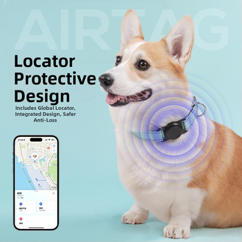 Airtag протектор за каишка на кучето с GPS тракер, Fb105, 240 mAh, 100 g, нейлон, проследяване и аларма