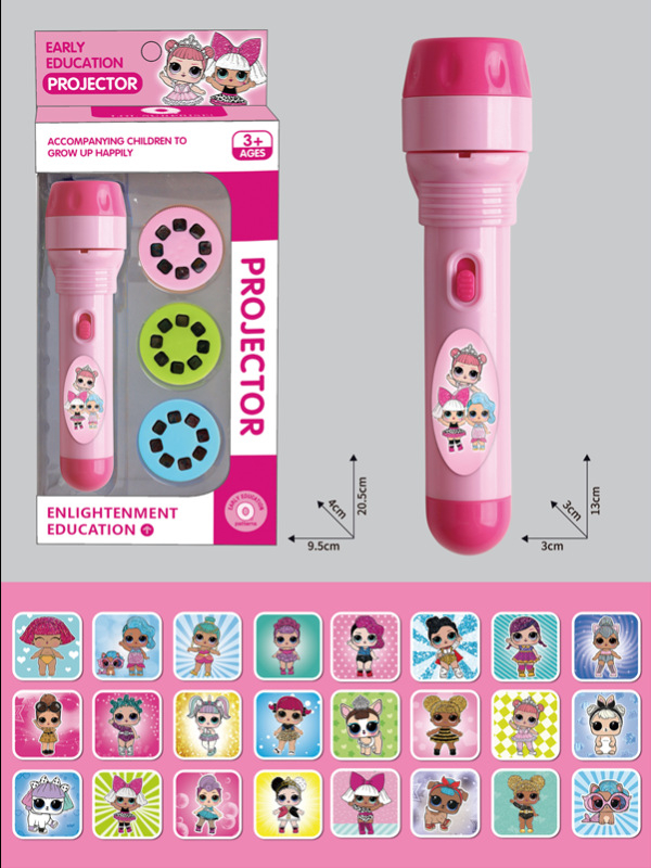 Παιδικό προβολικό φανάρι-παιχνίδι με μοτίβα εντόμων, δεινοσαύρων και μικρών ζώων; πλαστική κατασκευή; κατάλληλο για ηλικίες 4–6 ετών