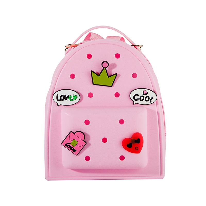 Silikoonist seljakott stempelmustriga, armas lapse stiil, naiste jaoks mõeldud disain, veekindel, kõver õla-rihm