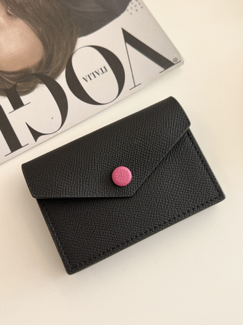 Novčanik za kovanice i kartice od prave kože s uzorkom dlana, dvostruka koža, unisex, 1 preklop