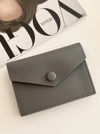 Novčanik za kovanice i kartice od prave kože s uzorkom dlana, dvostruka koža, unisex, 1 preklop