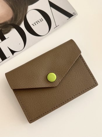 Novčanik za kovanice i kartice od prave kože s uzorkom dlana, dvostruka koža, unisex, 1 preklop