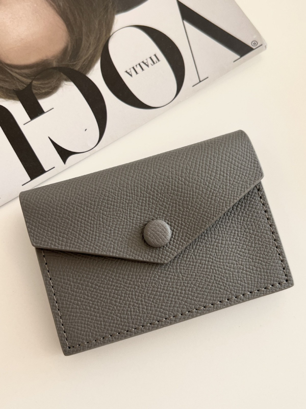 Novčanik za kovanice i kartice od prave kože s uzorkom dlana, dvostruka koža, unisex, 1 preklop