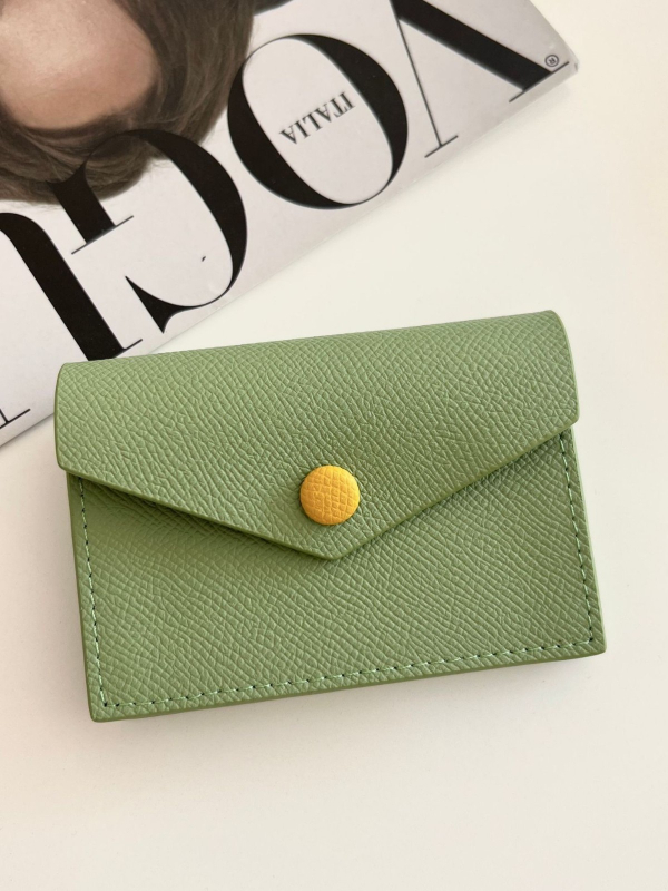 Novčanik za kovanice i kartice od prave kože s uzorkom dlana, dvostruka koža, unisex, 1 preklop