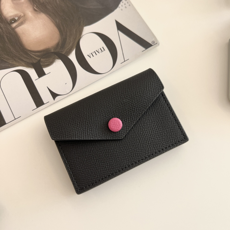 Novčanik za kovanice i kartice od prave kože s uzorkom dlana, dvostruka koža, unisex, 1 preklop