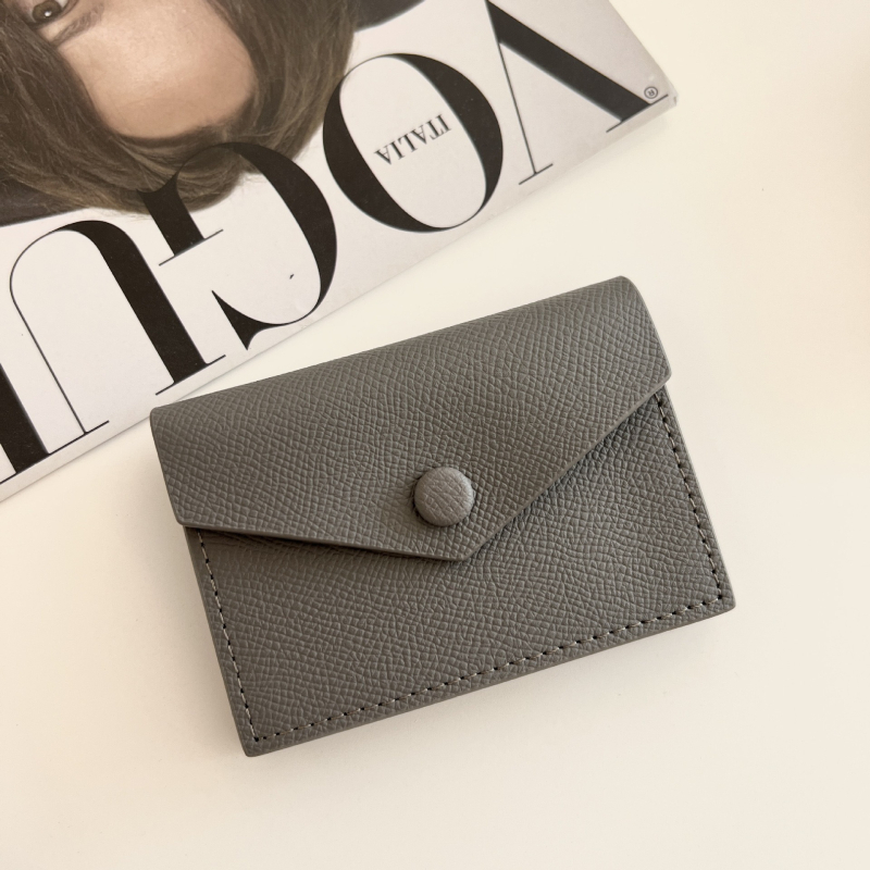 Novčanik za kovanice i kartice od prave kože s uzorkom dlana, dvostruka koža, unisex, 1 preklop