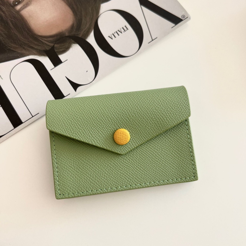 Novčanik za kovanice i kartice od prave kože s uzorkom dlana, dvostruka koža, unisex, 1 preklop