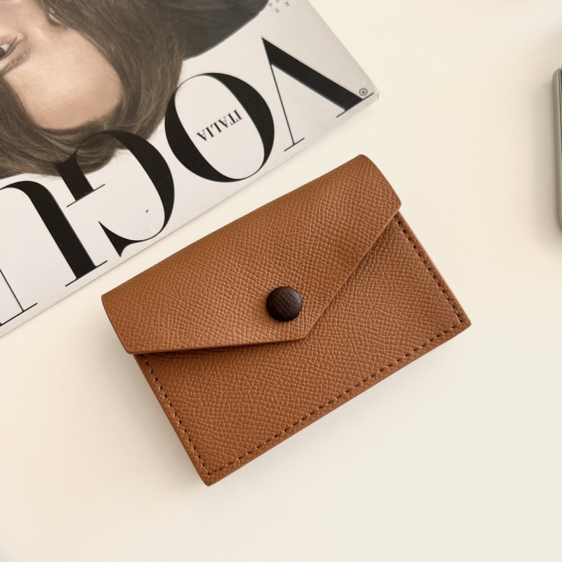 Novčanik za kovanice i kartice od prave kože s uzorkom dlana, dvostruka koža, unisex, 1 preklop