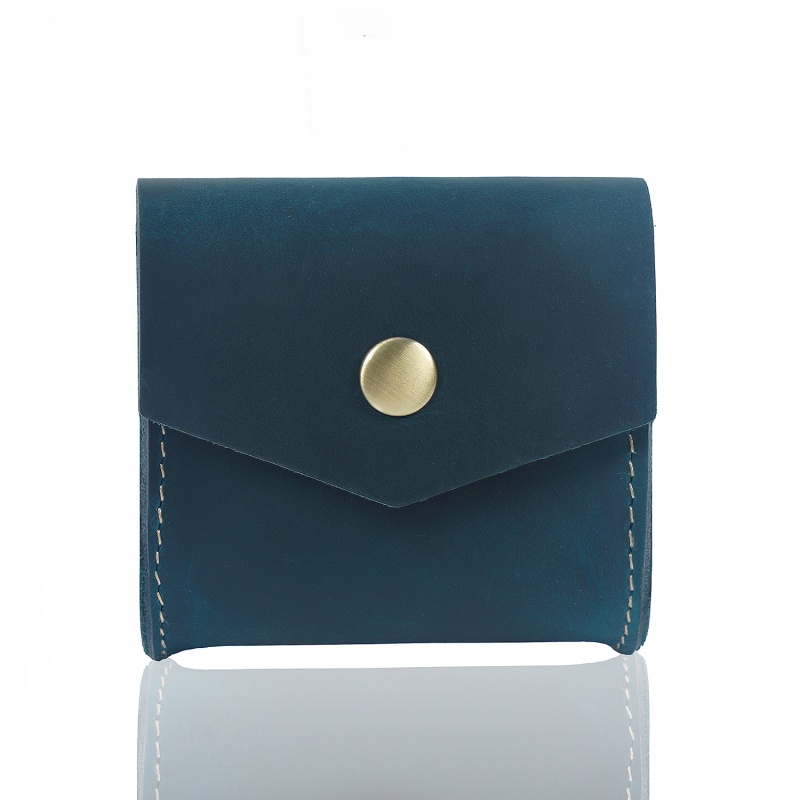 Novčanik za kovanice od prave kože, gornji sloj teleće kože, 1-sklopni dizajn, proširiva funkcija, unisex