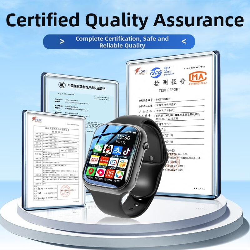 Pametni sat s 5G Androidom, SIM karticom, NFC, Bluetooth pozivi, AMOLED zaslon, praćenje srčanog ritma i tjelesne temperature (AMOLED zaslon; SIM kartica; NFC; Bluetooth pozivi; Praćenje srčanog ritma i tjelesne temperature)