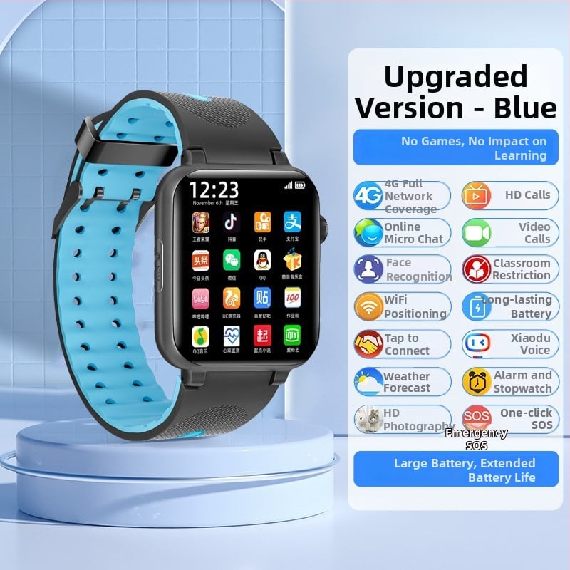 Pametni sat s 5G Androidom, SIM karticom, NFC, Bluetooth pozivi, AMOLED zaslon, praćenje srčanog ritma i tjelesne temperature (AMOLED zaslon; SIM kartica; NFC; Bluetooth pozivi; Praćenje srčanog ritma i tjelesne temperature)