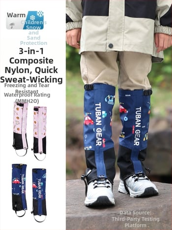 Gyerekeknek szóló hóálló lábszárvédő és cipővédő, fa konstrukció, Nad- márka, sportos stílus, tavaszi kültéri használat