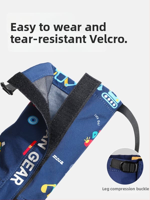 Gyerekeknek szóló hóálló lábszárvédő és cipővédő, fa konstrukció, Nad- márka, sportos stílus, tavaszi kültéri használat