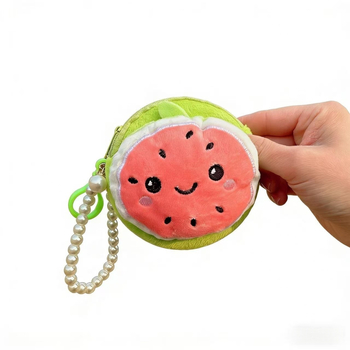 Filc novčanik s voćnim dizajnom za djecu, privjesak za ključeve i torbica za pohranu (Materijal: Filc; Uzorak: Animirani crtani; Stil: Dječji crtani; Funkcija: Prozračan, Ultra lagan; Preklop: 1)