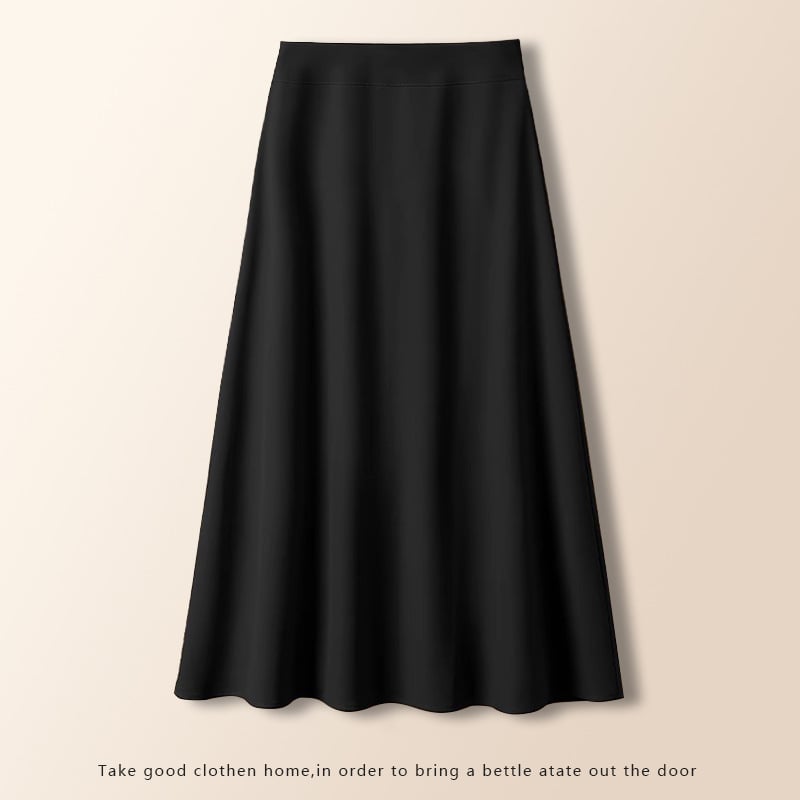 А-образна пола с чадър, средна дължина, висока талия, вълнен плат, есен 2025.