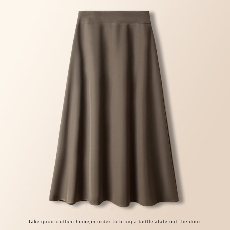 А-образна пола с чадър, средна дължина, висока талия, вълнен плат, есен 2025.