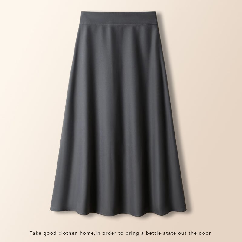 А-образна пола с чадър, средна дължина, висока талия, вълнен плат, есен 2025.