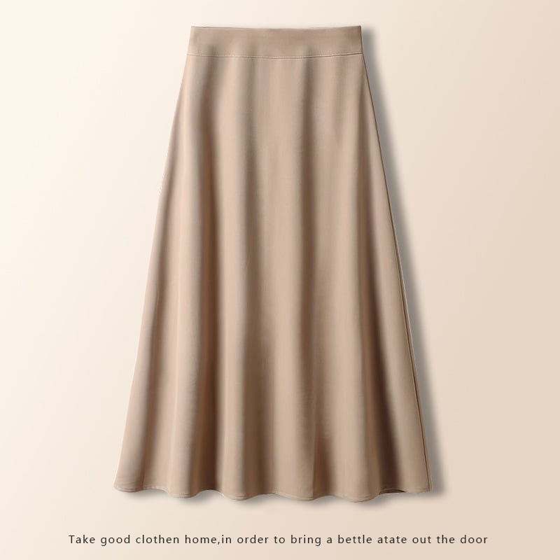 А-образна пола с чадър, средна дължина, висока талия, вълнен плат, есен 2025.