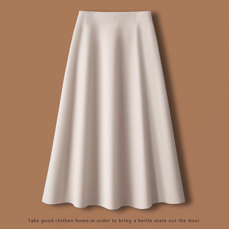 А-образна пола с чадър, средна дължина, висока талия, вълнен плат, есен 2025.