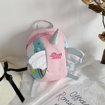 Ükssarviku motiiviga kanvasseljakott lasteaeda, unisex, hingav, ülilihtne