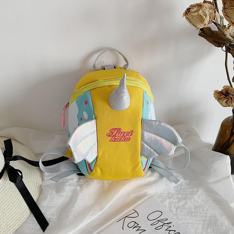 Ükssarviku motiiviga kanvasseljakott lasteaeda, unisex, hingav, ülilihtne