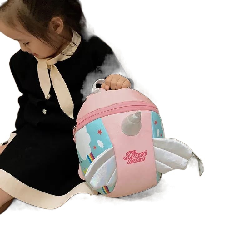 Ükssarviku motiiviga kanvasseljakott lasteaeda, unisex, hingav, ülilihtne