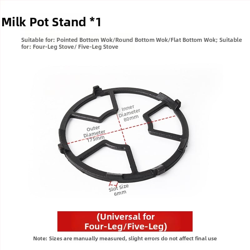 Газова печка държач за тенджери, универсален, подходящ за мляко и малки тенджери, монтаж отдолу, нетно тегло 780 г