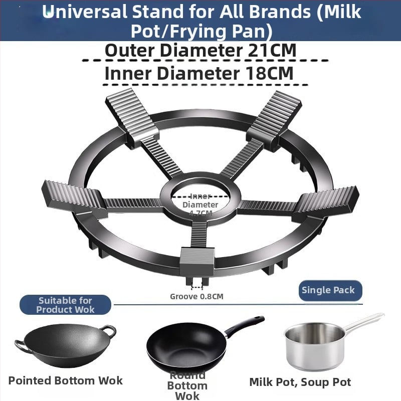 Газова печка държач за тенджери, универсален, подходящ за мляко и малки тенджери, монтаж отдолу, нетно тегло 780 г