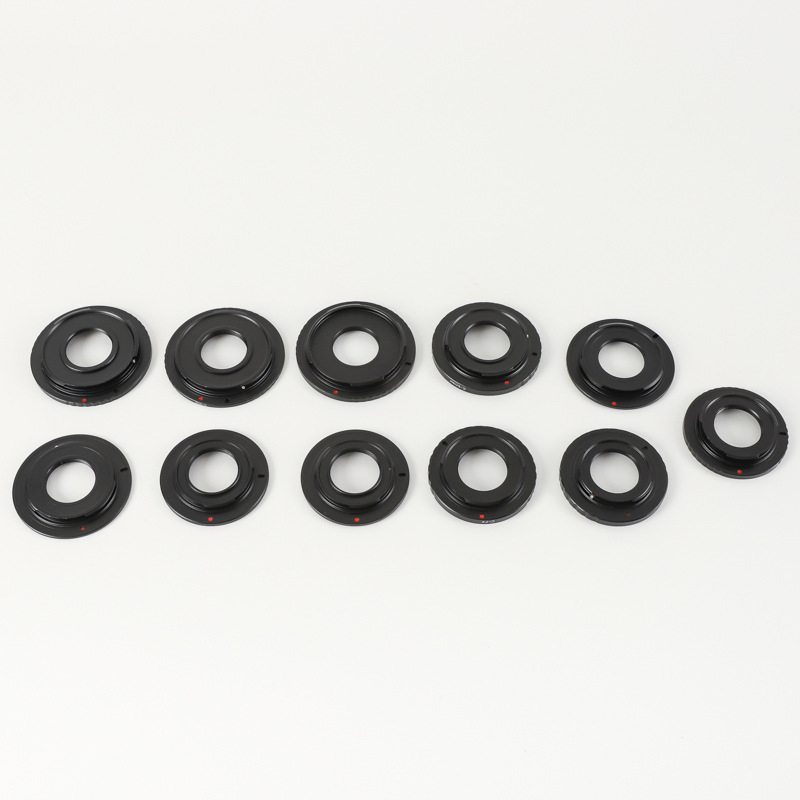 Аксесоари за обективи: адаптерен пръстен C-монт към EOS-R, алуминиева сплав, товароподемност 6–10 кг