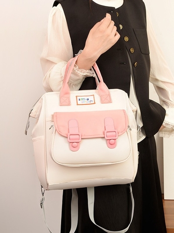 Szülő-gyermek hátizsák – Oxford anyag, poliészter bélés, összefűzött mintázat, ívelt vállpántok