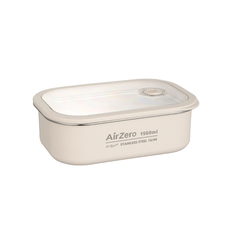 Кутия за обяд от хранителна неръждаема стомана, квадратна, двуотделна, подходяща за микровълнова печка, без изолация, минималистичен стил