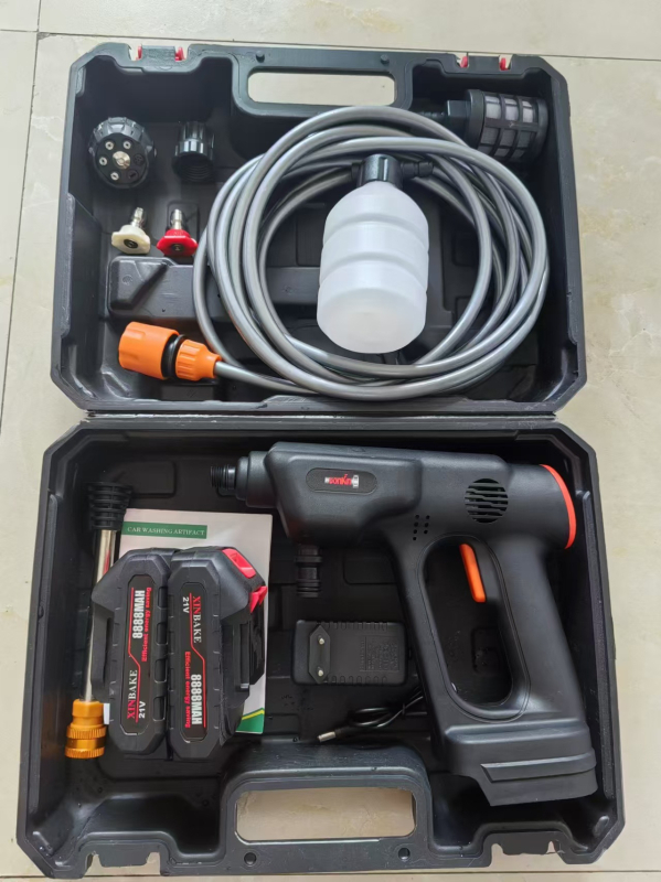 Безжичен презареждащ воден пистолет за миене на автомобили и градина — Donkin, глава и дръжка от полимерен найлон, разстояние на пръскане 12, налягане 2 Pa