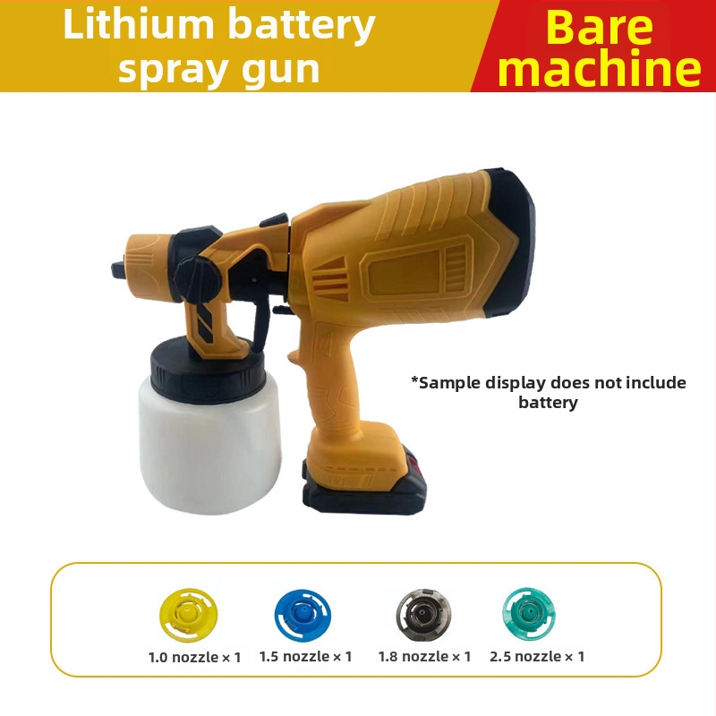 Ηλεκτρικό πιστόλι ψεκασμού με επαναφορτιζόμενη μπαταρία λιθίου, 21V, υψηλή ατμοποίηση για βαφές σε βάση νερού λατέξ