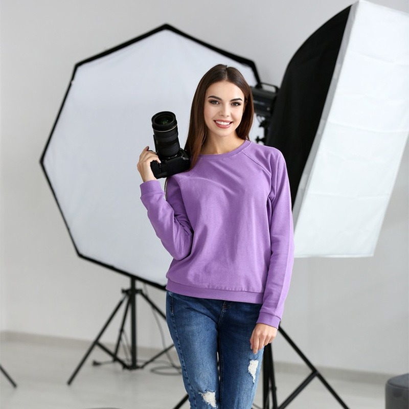 Set de iluminat în studio cu Softbox, cadru metalic, încărcare 2-5 kg, greutate 1,2 kg, pentru fotografie